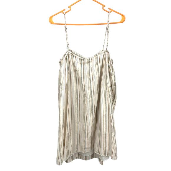 Gianni Bini Sedona Sunset Rose Babydoll Cream Cotton Linen Blend Dress Small New - Picture 7 of 9